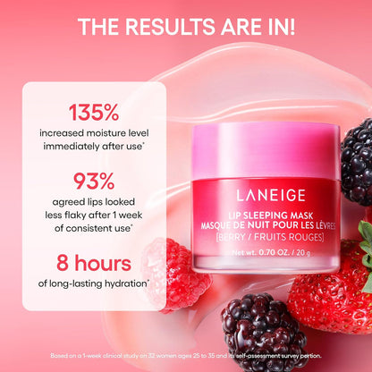 LANEIGE Icons to Go Set: Cream Skin, Water Bank Cream, Lip Sleeping Mask, Water Sleeping Mask, Travel Size, Full Size, Hydrate, Barrier-Boosting