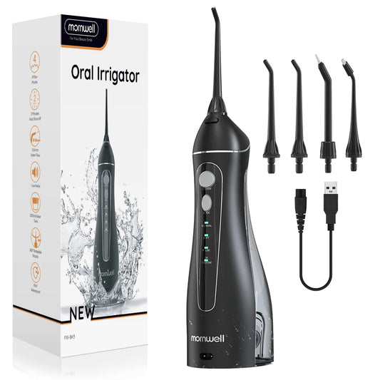 Revolutionize Your Oral Care with the F18 Portable Cordless Water Flosser - 3 Cleaning Modes, Waterproof Design, and 4 Nozzles for Ultimate Gum Health