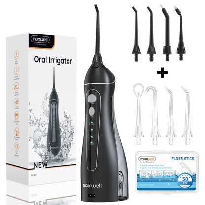 Revolutionize Your Oral Care with the F18 Portable Cordless Water Flosser - 3 Cleaning Modes, Waterproof Design, and 4 Nozzles for Ultimate Gum Health