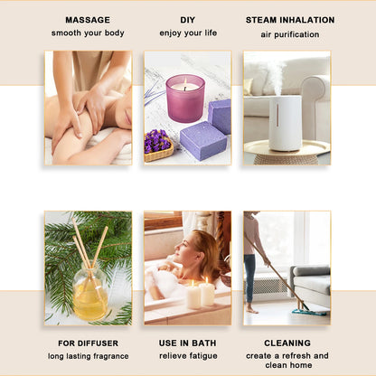 Experience Pure Bliss with 10ml Natural Plant Essential Oils – Lavender, Jasmine, Eucalyptus, and Vanilla for Diffusers and Humidifiers